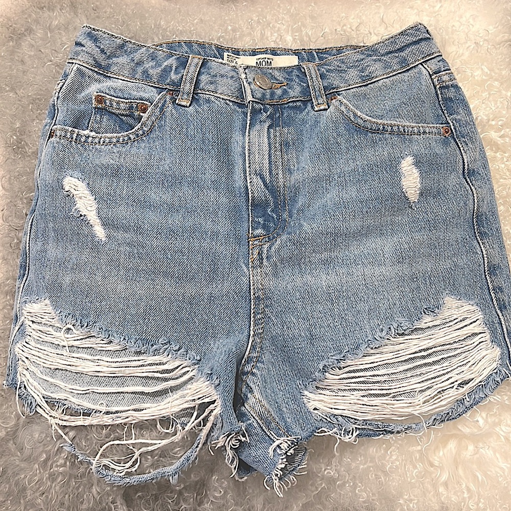 Topshop, Size 2, Denim Mom Shorts